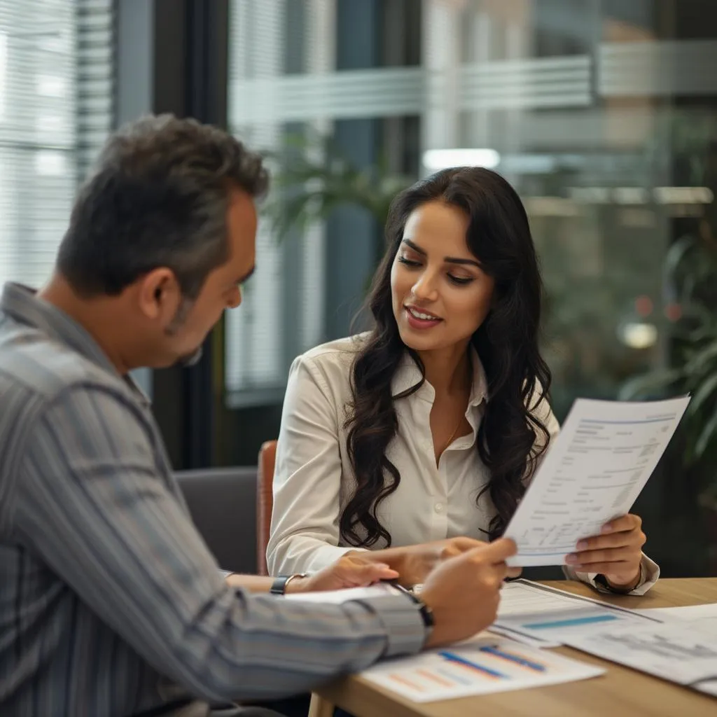 Sesión de consulta con cliente